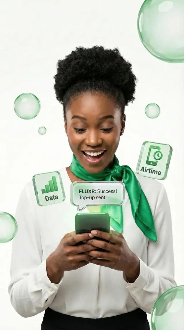 Receiving successful airtime top-up confirmation